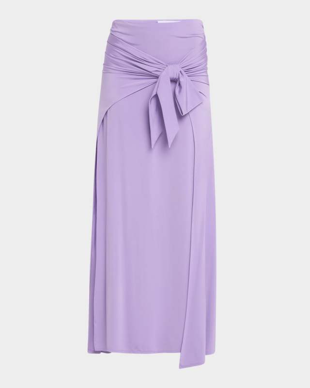 Wrap-Front Maxi Skirt